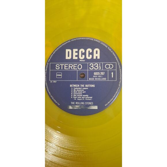 The Rolling Stones- Between the Buttons Yellow Vinyl DECCA 6835 207 EX EX WOW! - Picture 7 of 9